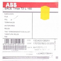 TMAX T2L032 160 amp frame 3 POLE 32 AMP 1sda051085r1 circuit breaker