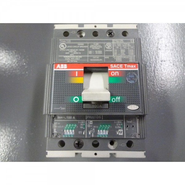 T2S100BW 100A Circuit Breaker, 480VAC Tmax T2S 3 Pole