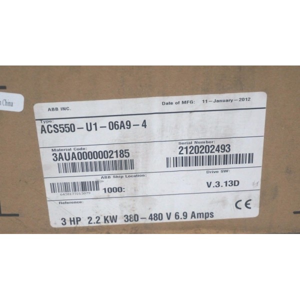 NEW" ABB ACS 550-U1-06A9-4 3HP AC Drive"