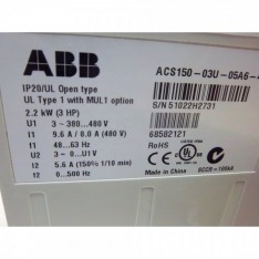 NEW ABB DRIVE ACS150-03U-05A6-4 3 HP