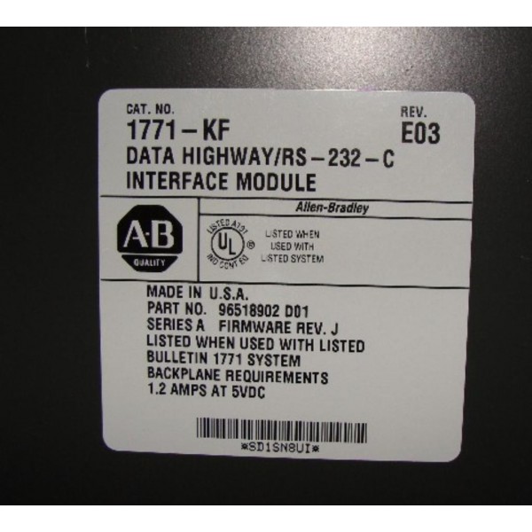 Allen Bradley 1771-KF 1771KF NEW!