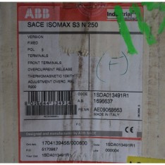 ABB SACE ISOMAX S3 N 250 R200 200 Amp 3 Pole circuit breaker Code 1SDA013491R1