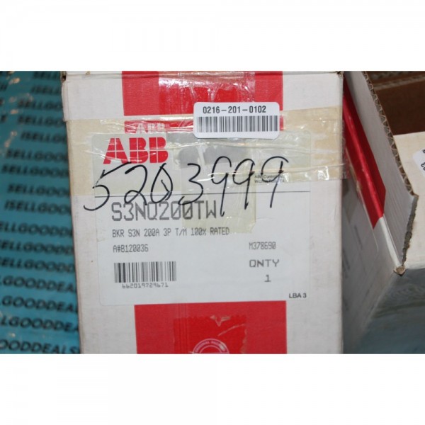 SACE-S3N Circuit Breaker 3-Pole 200 Amp