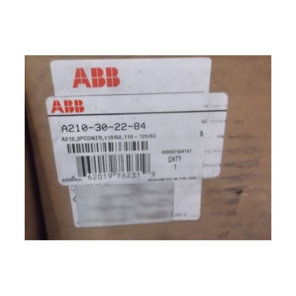 ABB A210-30-22-84 CONTACTOR A210 3PCONTR 110/50 110-120/60 *NEW IN BOX*