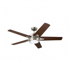 Emerson CF4900BS, Southtowne Brushed Steel 54 Ceiling Fan W/Light & Remote"