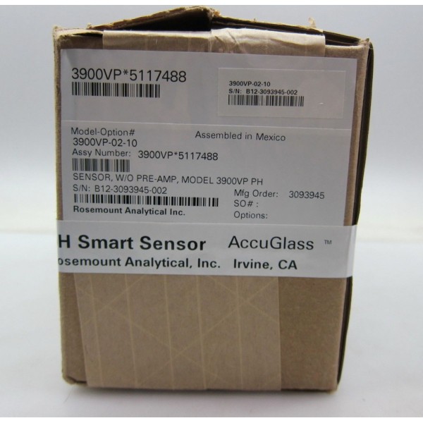 Emerson Rosemount Analytical 3900VP-02-10 pH Sensor With Cable 24281-01 VP8 25FT