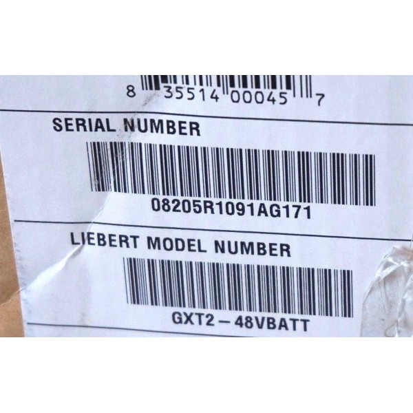 NEW EMERSON LIEBERT GXT2-48VBATT NETWORK POWER RACK GXT248VBATT