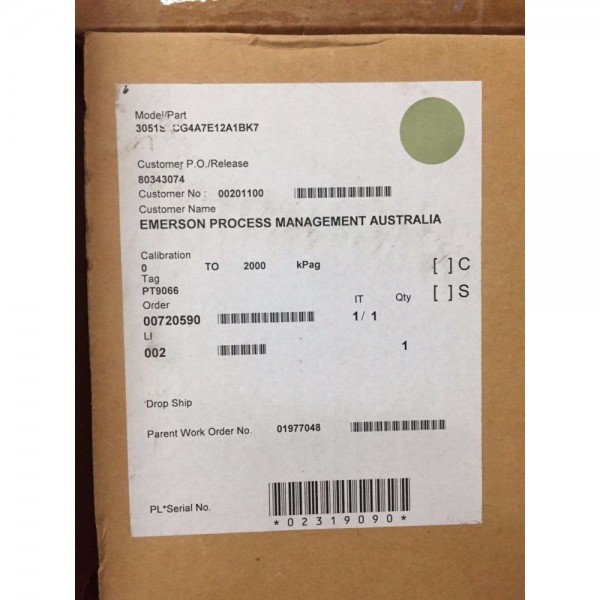 Emerson Rosemount 3051S Pressure Transmitter 2 MPag Sensor IECEx HART