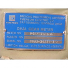 Emerson Oval Gear Flow Meter 9453B7C1A3A