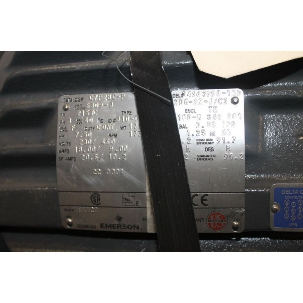 7 1/2HP MOTOR 04663998-100 230/460V 1770 RPM