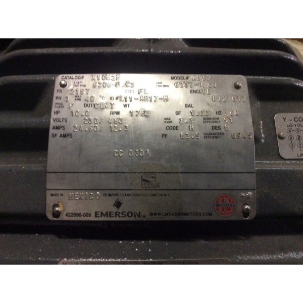 Motor, 10hp, 1760rpm, 230/460V
