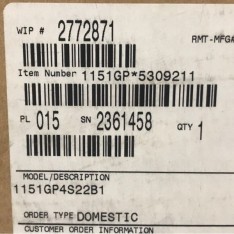 1151 0-150 H2O PRESSURE TRANSMITTER 1151GP4S22B1"