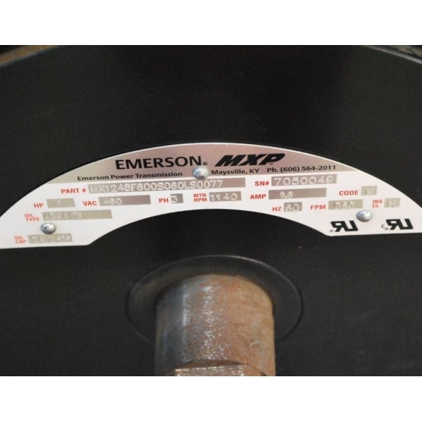 Power Transmission MX1248F600S060LS0077, MXP Motor Drum. Hp:6, Rpm:1140
