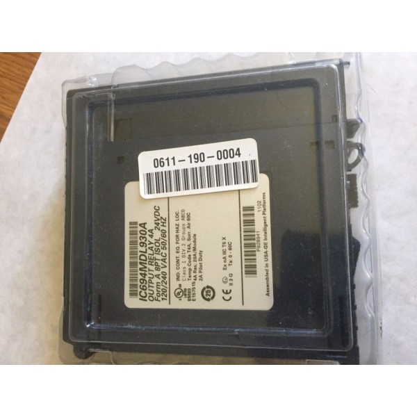 IC694MDL930A I/O OUTPUT RELAY 90-30 SERIES 4A 8PT ISOL 24VDC