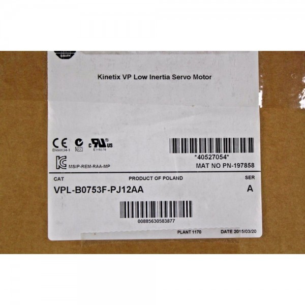 Kinetix VP Low Inertia Servo Motor
