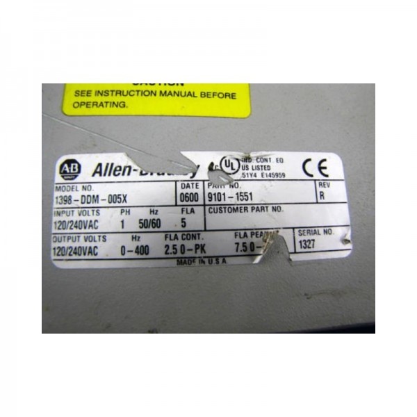 SERVO DRIVE 7.5AMP PEAK ULTRA 100 W/INDEX 240VAC