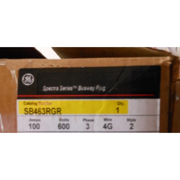 GE Busway Plug 100 AMPS 600 VOLTS 3 PHASE