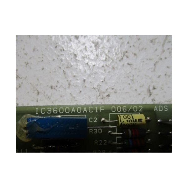 GENERAL ELECTRIC IC3600A0AC1F 68A989592 DUAL AMPLIFIER CARD