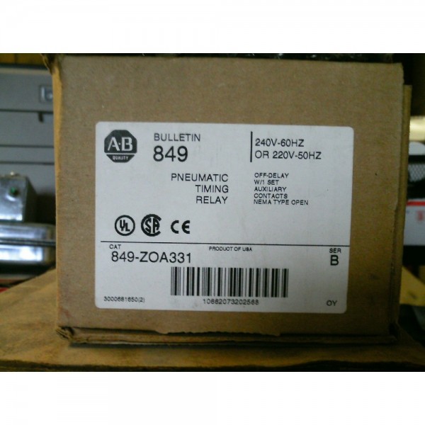 SERIES B PNEUMATIC TIMING RELAY 240 V-60 Hz