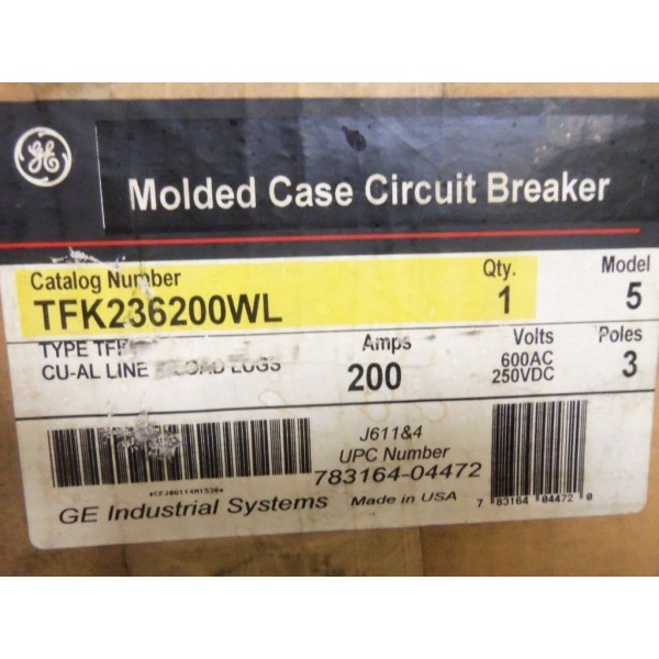 GENERAL ELECTRIC TFK236200WL CIRCUIT BREAKER