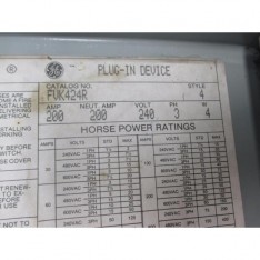 FVK424R Fusible Bus Plug 60A 240V 3 Phase