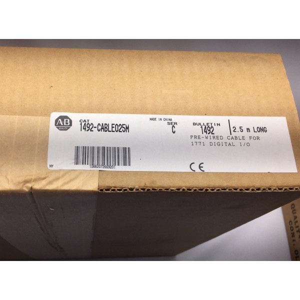 New Factory Sealed 1492CABLE025M ALLEN BRADLEY 1492-CABLE025M 1771 I/O Cable