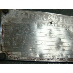 DC Crane Motor 20hp 875rpm 230V