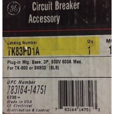 GE TK83PD1A Mounting Base for 3 Pole 600V 600A