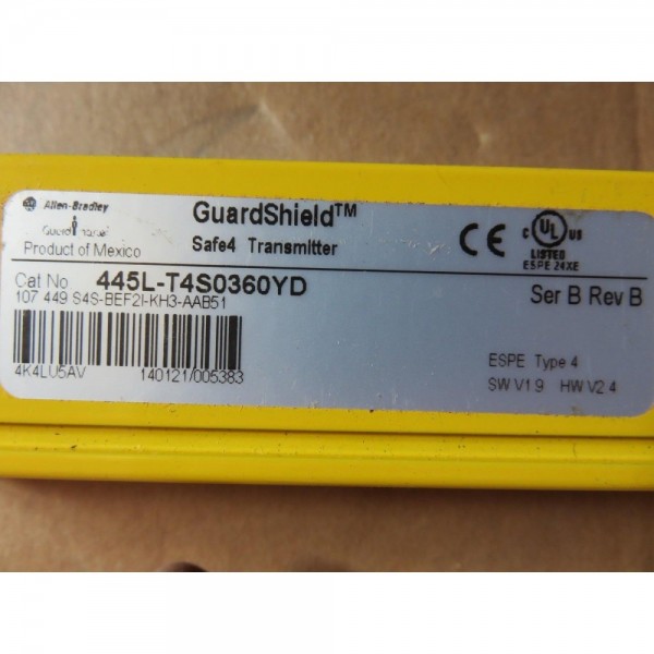 Guardshield Safe4 Transmltter 445L-T4S0360YD NIB
