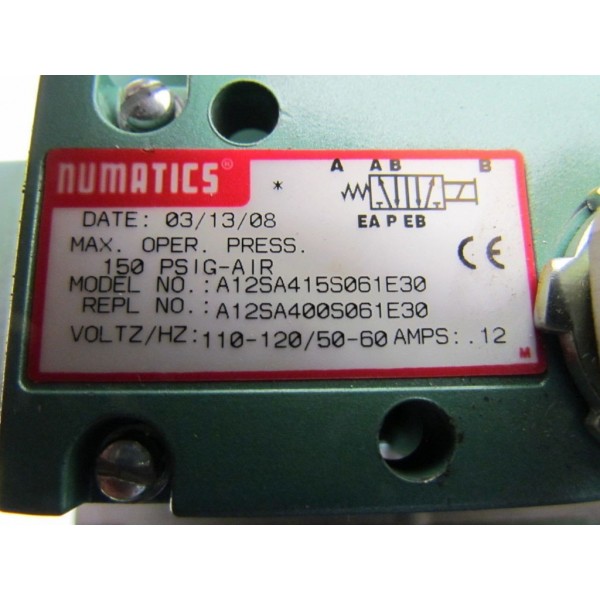 A12SA415S061E30 Flexiblok Valve Assembly 125 Series 120V
