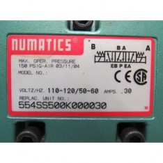 554SS500K000030 Pneumatic Air Solenoid Valve 100-120V 50/60Hz 0.30A