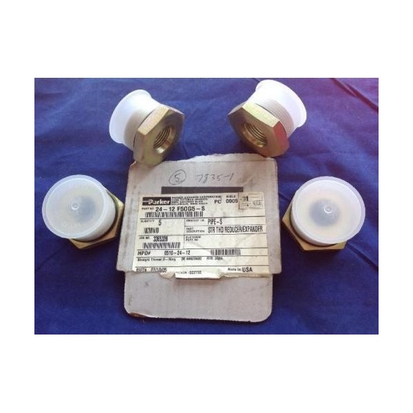 24-12 F5OG5-S Reducer / Expander Hydraulic Fittings Lot of 4 NSNP