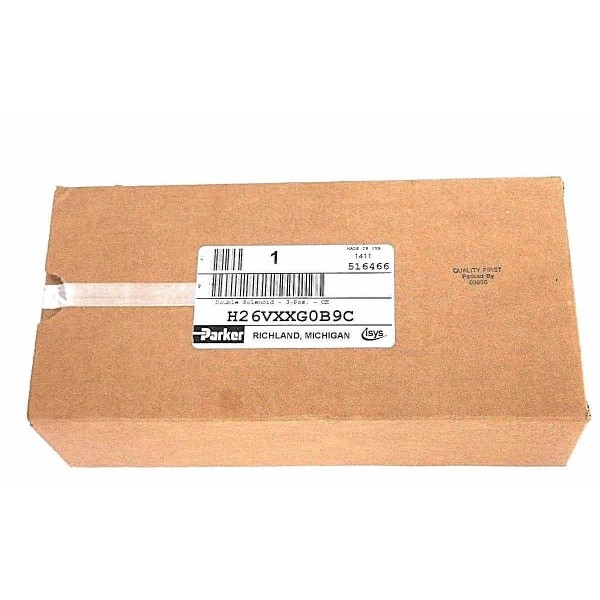 SEALED PARKER H26VXXG0B9C DOUBLE SOLENOID VALVE 145PSIG, 24VDC, 3.2W