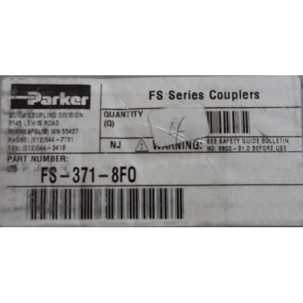 COUPLER PART NUMBER FS-371-8F0 LOT OF 4