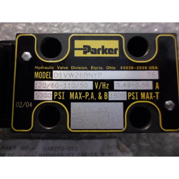 D1VW Directional Control Valve D1VW26BNYP Hydraulic Valve