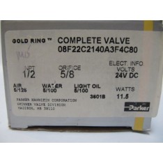 Complete Valve 1/2NPT, 5/8 Orifice, 24VDC 08F22C2140A3F4C80