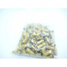 LOT of 92 Parker 169P-4-2, 1/4 OD Compression x 1/8" Male Elbow, Brass"