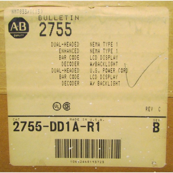 2755 DD1A R1 Dual Head Enhanced Bar Code Decoder