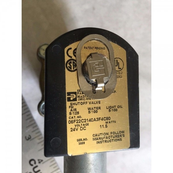 GOLD 06F22C2140A3F4C80,PARKER 06F22C2140A3F4C80,24VDC COMPLETE SHUTOFF VALVE