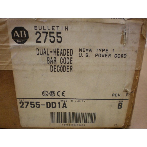 2755-DD1A 2755DD1A DUAL HEADED BAR CODE DECODER SEALED BOX!!