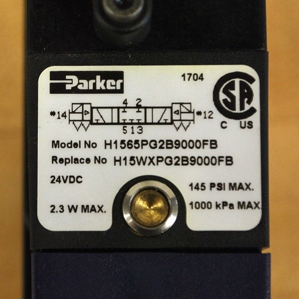 H1565PG2B9000FB Solenoid Valve w/Manifold Base