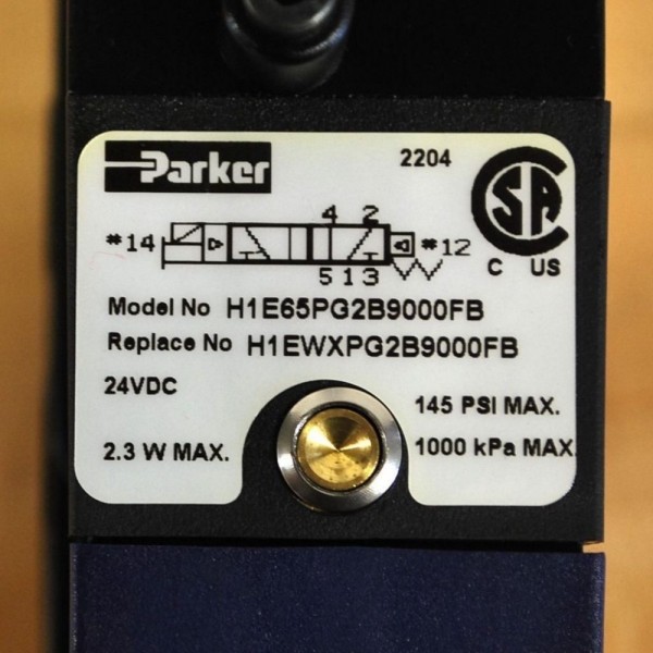 H1E65PG2B9000FB Solenoid Valve w/Manifold Base