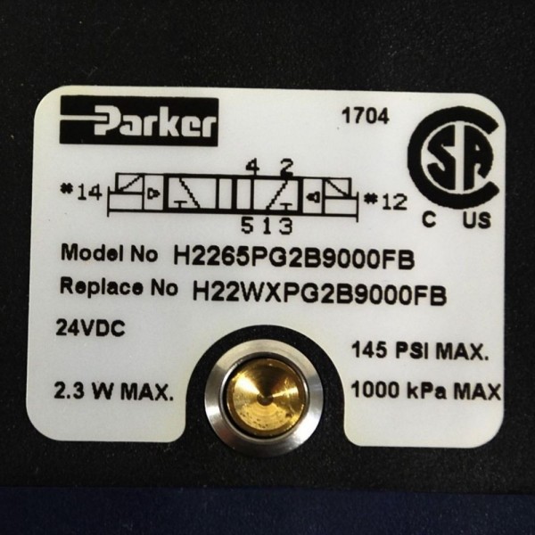 H2265PG2B9000FB Solenoid Valve w/Manifold Base