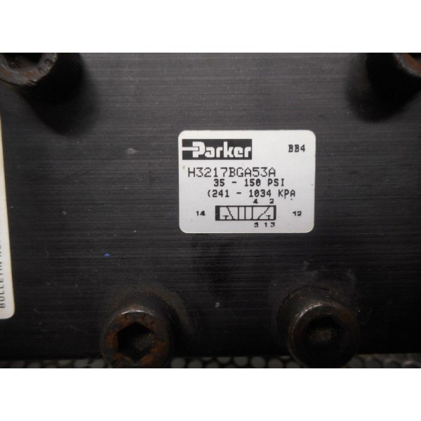 H3217BGA53A 35-150PSI Valve K593-302 Coils 120V ISO 5599-2 Valve Size 3