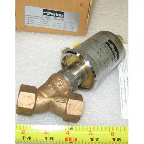 Brass Angle Body Pneumatic Actuator Valve 3/4 NPT P/N 810VBN12T320BH000"