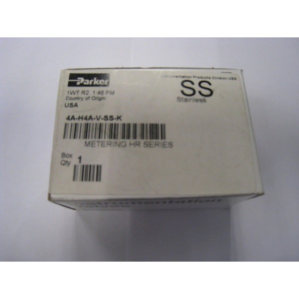 Metering Valve Angle 316 Stainless Steel 1/4 Compression, 4A-H4A-V-SS-K"