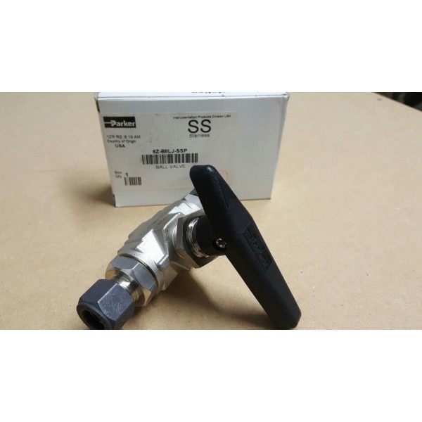 8Z(A)-B8LJ-SSP Ball Valve, Tube Fitting Connection, 1/2 In, 316 SS