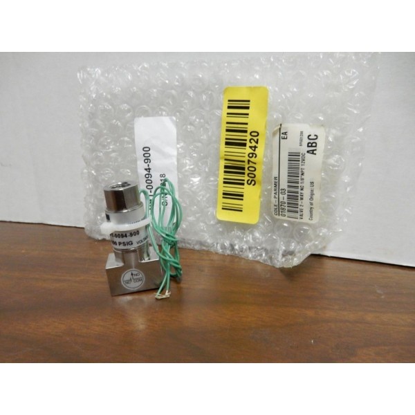 091-0094-900 2 WAY VALVE Multi-Media 1/8 A-Lok, 24 VDC, 250 psi max"