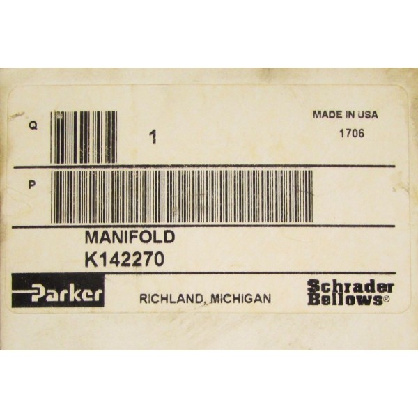 SHRADER BELLOWS Solenoid Valve Manifold K142270