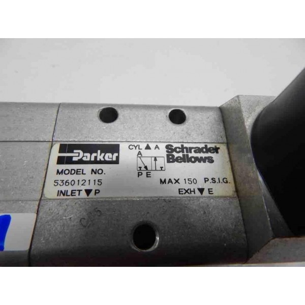 Schrader Bellows Model No 536012115 Solenoid Valve Max 150PSIG 120/